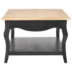 vidaXL Table basse Noir 110 x 60 x 40 cm MDF