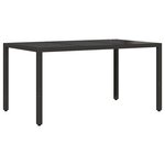 vidaXL Ensemble de salle à manger pour jardin 7 Pièces Noir Poly rotin