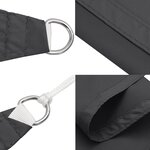 vidaXL Parasol en tissu oxford carré 3x3 m anthracite