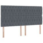 vidaXL Lit de Rangement avec matelas Gris foncé 180 x 200 cm Velours