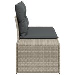vidaXL Canapé de jardin 2 places avec rangement et coussins gris poly rotin