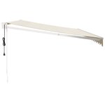 vidaXL Auvent rétractable automatique crème 5x3 m