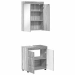 vidaXL Ensemble de mobilier de salle de bain TULUM Gris Sonoma