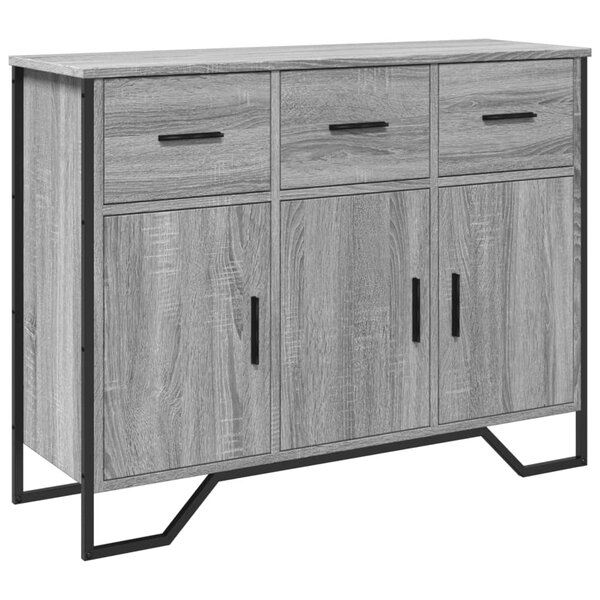 vidaXL Buffet sonoma gris 97x32 5x74 5 cm bois d'ingénierie