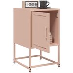 vidaXL Tables de chevet 2 Pièces rose 36x39x60 5 cm acier