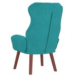 vidaXL Fauteuil relaxant en velours turquoise