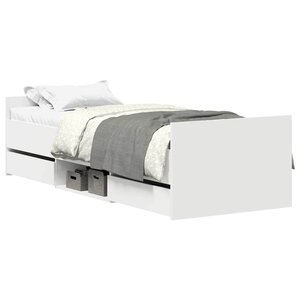 vidaXL Cadre de lit sans matelas blanc 100x200 cm