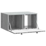 vidaXL Meuble TV mural Sonoma gris 59 5 x 41 x 30 cm Bois d'ingénierie
