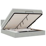 VidaXL Cadre de lit ottoman avec matelas gris clair 180x200 cm velours