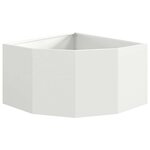 vidaXL Jardinière d'Angle Blanc 60 x 60 x 35 cm Acier