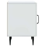 vidaXL Cabinet de chevet Blanc 43 x 34 5 x 50 cm Bois d'ingénierie