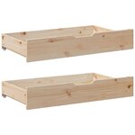 vidaXL Lit de jour avec tiroirs sans matelas 90x190 cm bois massif
