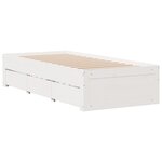 vidaXL Lit bibliothèque sans matelas blanc 90x190cm bois de pin massif