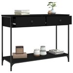 vidaXL Table console noir 100x34 5x75 cm bois d'ingénierie