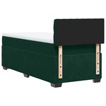 vidaXL Sommier à lattes de lit et matelas Vert foncé 80x200 cm Velours