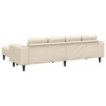 vidaXL Canapé Crème 250 x 188 x 76 cm Tissu en velours côtelé