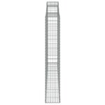 vidaXL Paniers à gabions arqués 9 Pièces 300x30x180/200 cm fer galvanisé