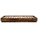 vidaXL Cadre de lit chêne fumé 120x200 cm bois d'ingénierie