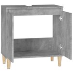 vidaXL Meuble d'évier gris béton 58x33x60 cm bois d'ingénierie