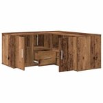 vidaXL Armoire d'angle vieux bois 160x40x45 cm bois d'ingénierie