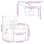 vidaXL Fauteuil inclinable de massage électrique Rouge bordeaux Tissu