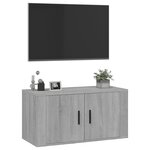 vidaXL Meuble TV mural Sonoma gris 80x34 5x40 cm