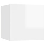 Vidaxl ensemble de meuble tv 4 pièces blanc brillant aggloméré