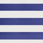 vidaXL Auvent rétractable bleu et blanc 5x3 m tissu et aluminium