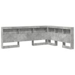 vidaXL Tête de lit de rangement Gris béton 140 cm Bois d'ingénierie