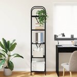 vidaXL Étagère Chêne noir 40 x 30 x 183 cm Bois d'ingénierie