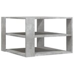 vidaXL Table basse gris béton 58x58x40 cm bois d'ingénierie