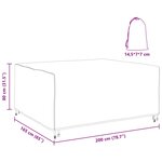 vidaXL Housse pour mobilier d'extérieur Noir 200 x 165 x 80 cm 210D