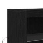 vidaXL Buffet Noir 60 x 37 x 100 cm Bois d'ingénierie