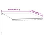vidaXL Auvent rétractable automatique 450x300 cm Orange et marron