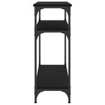 vidaXL Table console noir 75x29x75 cm bois d'ingénierie