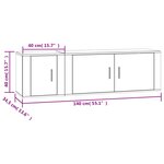 vidaXL Ensemble de meubles TV 2 Pièces Sonoma gris Bois d'ingénierie