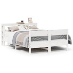 vidaXL Cadre de lit sans matelas blanc 150x200 cm bois de pin massif