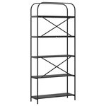 vidaXL Étagère Chêne noir 80 x 30 x 183 cm Bois d'ingénierie