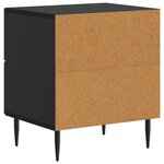 vidaXL Cabinet de chevet Noir 43 x 34 5 x 47 5 cm Bois d'ingénierie