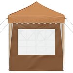 vidaXL Tente de fête pop-up 195 x 195 x 245 cm Beige Tissu Oxford