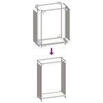 vidaXL Portant de bois chauffage blanc 60x28x90 cm