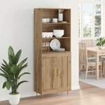 vidaXL Haut Armoire Chêne artisanal 69 5 x 34 x 180 cm