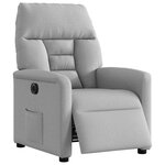 vidaXL Fauteuil inclinable électrique gris nuage tissu