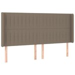 vidaXL Sommier à lattes de lit matelas et LED Taupe 200x200 cm Tissu