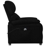 vidaXL Fauteuil inclinable électrique Noir Tissu