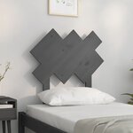 vidaXL Tête de lit Gris 72 5x3x81 cm Bois massif de pin