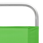 vidaXL Chaises de plage pliables lot de 2 Vert Tissu
