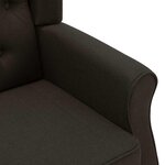 vidaXL Fauteuil avec repose-pied Marron foncé Tissu