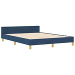 vidaXL Cadre de lit avec tête de lit Bleu 140 x 190 cm tissu