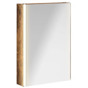 vidaXL Armoire Miroir de Salle de Bain Chêne fumé 43 x 11 5 x 60 5 cm